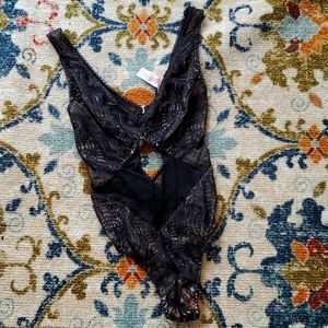 Victoria Secret Black lace thong teddy by Victoria Secret